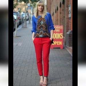 Stella McCartney Red Slim Leg Pants